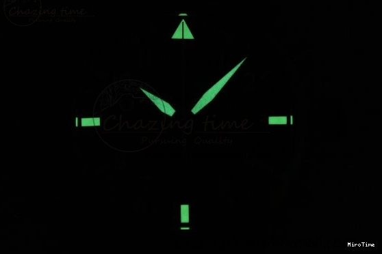 MIROTIME 0319 Bright Pilot Chrono SS AZF 1:1 Best Edition Green Dial on Brown Leather Strap A 7059